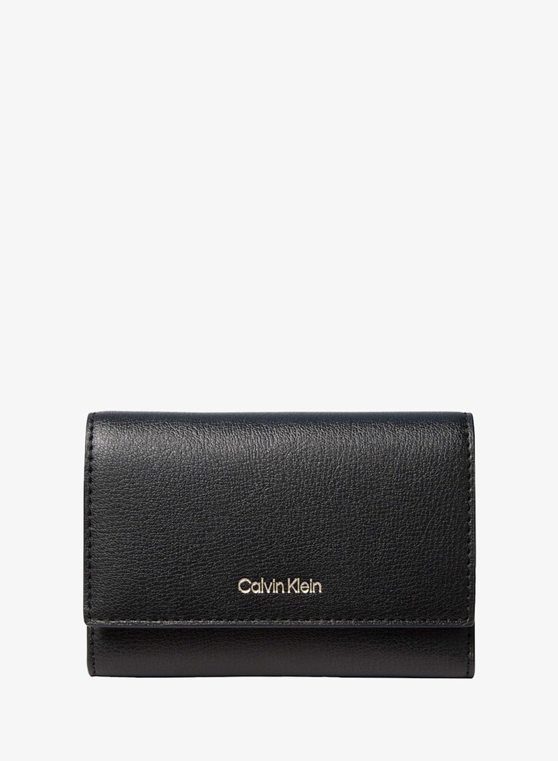CALVIN KLEIN Logo Zip Around Trifold Wallet - Image 1