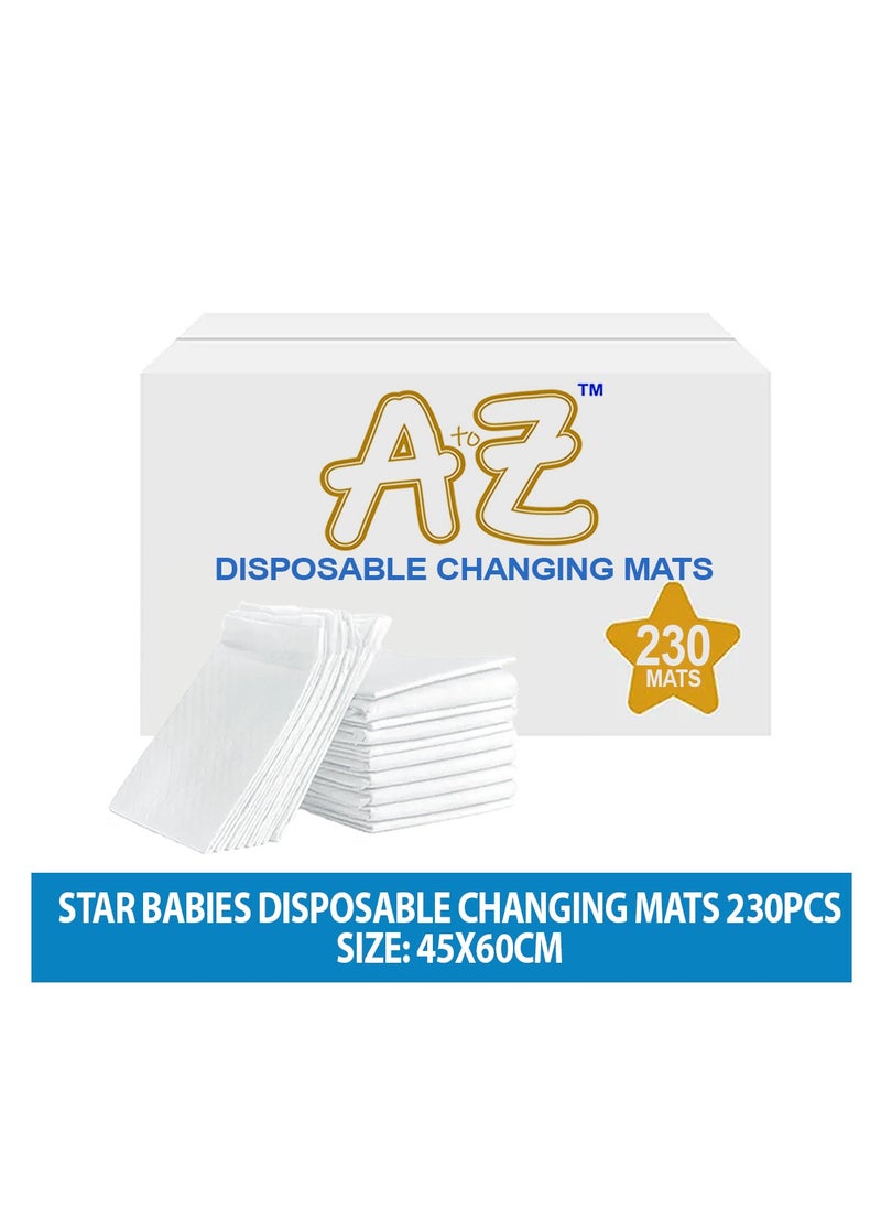 A TO Z A to Z - Disposable Changing Mat size (45cm x 60cm) Large- Premium Quality for Baby Soft Ultra Absorbent Waterproof - Pack of 230-White  - Image 2