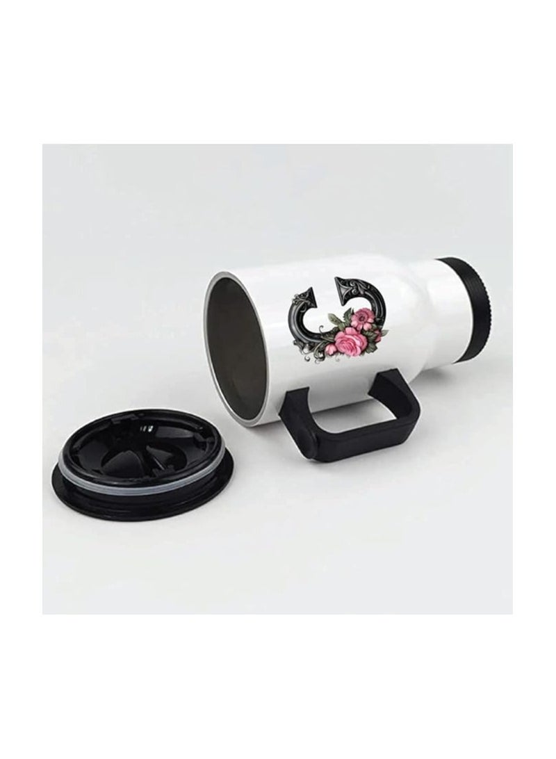 برينت شوب فور مي كوب سفر مطبوع عليه حرف أولي - قهوة - شاي أو مشروبات ساخنة وباردة - آمن للاستخدام في غسالة الأطباق - مثالي لمحبي القهوة والشاي - Image 4