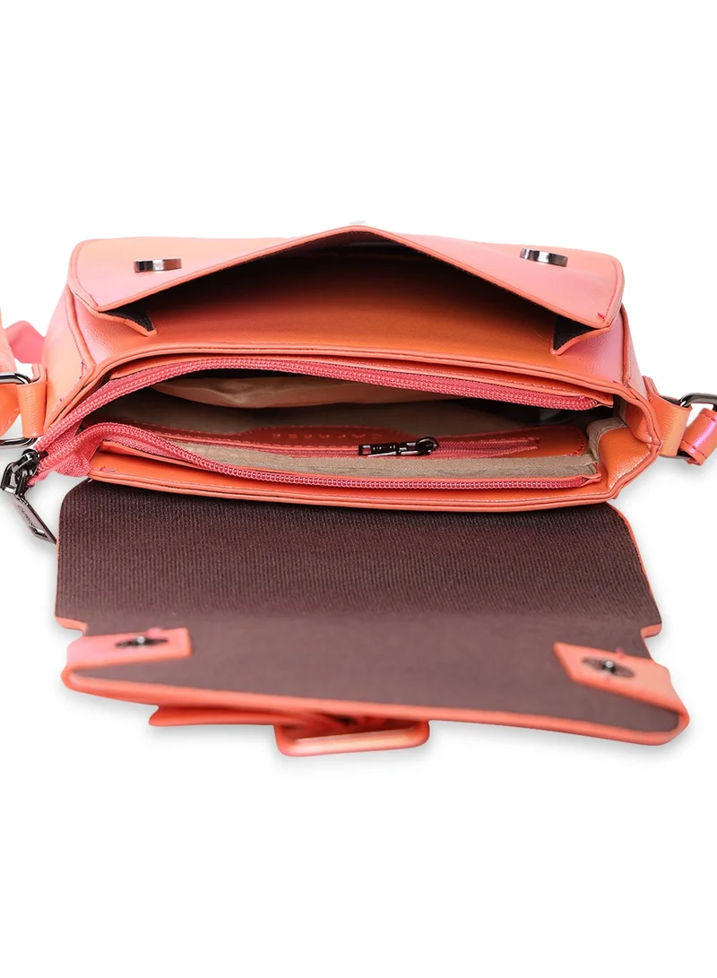 CAPRESE Caprese Theia Iridescent Pink Faux Leather Small Sling Bag