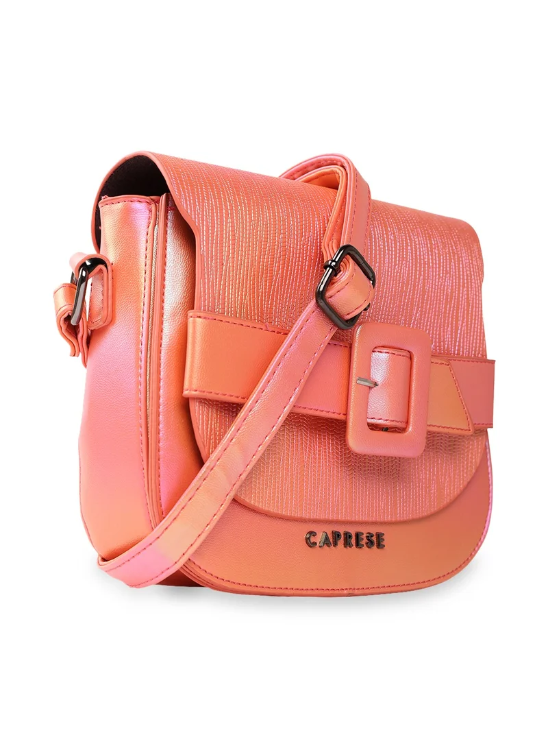 CAPRESE Caprese Theia Iridescent Pink Faux Leather Small Sling Bag