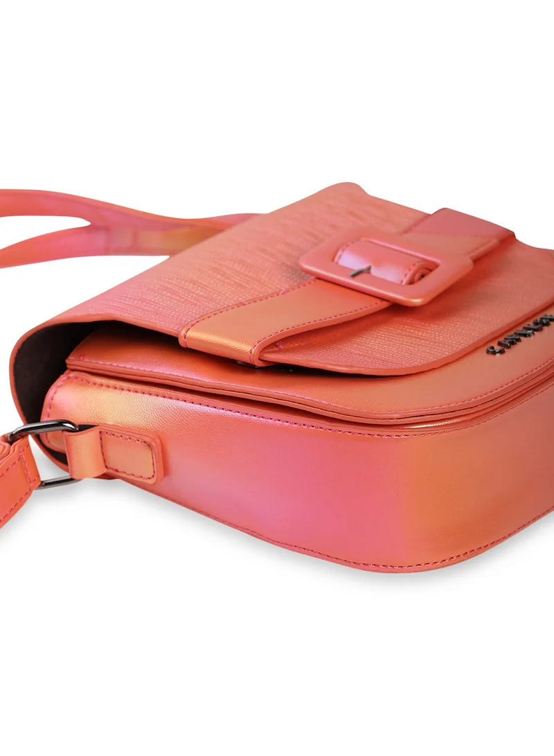 CAPRESE Caprese Theia Iridescent Pink Faux Leather Small Sling Bag
