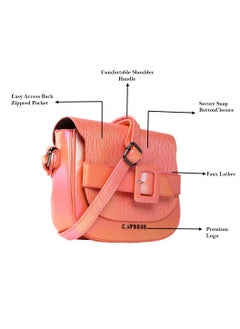 CAPRESE Caprese Theia Iridescent Pink Faux Leather Small Sling Bag  - Image 5