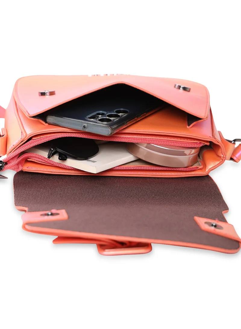 CAPRESE Caprese Theia Iridescent Pink Faux Leather Small Sling Bag