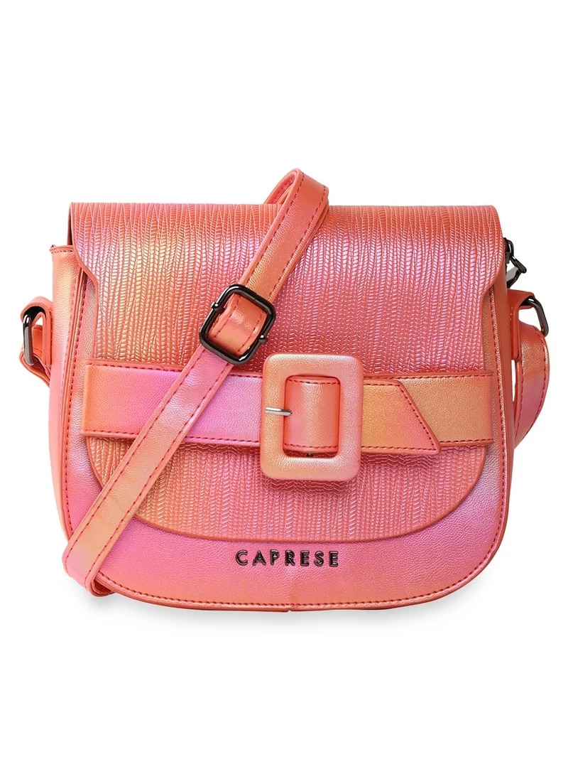 CAPRESE Caprese Theia Iridescent Pink Faux Leather Small Sling Bag