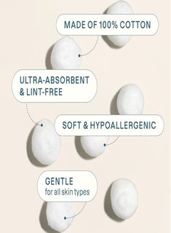 Dada DADA Beauty Cotton Balls, 100% Pure Cotton, Soft and Absorbent, 100 Count, Pack of 2  - Image 4