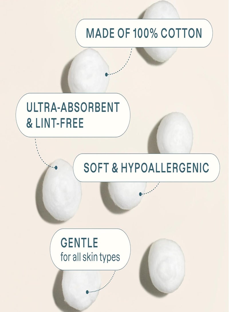 دادا DADA Beauty Cotton Balls, 100% Pure Cotton, Soft and Absorbent, 100 Count, Pack of 2 - Image 4