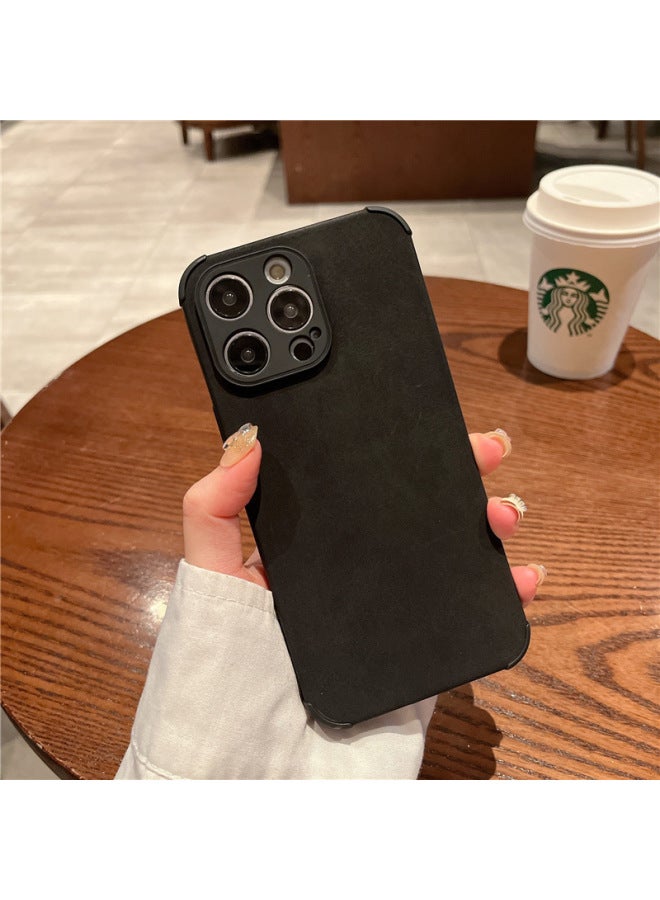 Skin-feeling Lambskin Anti-drop Mobile Phone Case For Iphone15promax For Iphone 13/14pro Mobile Phone Case-Color:Skin Feeling Lambskin Light Blue (no Packaging)-Applicable Model:For Apples 12