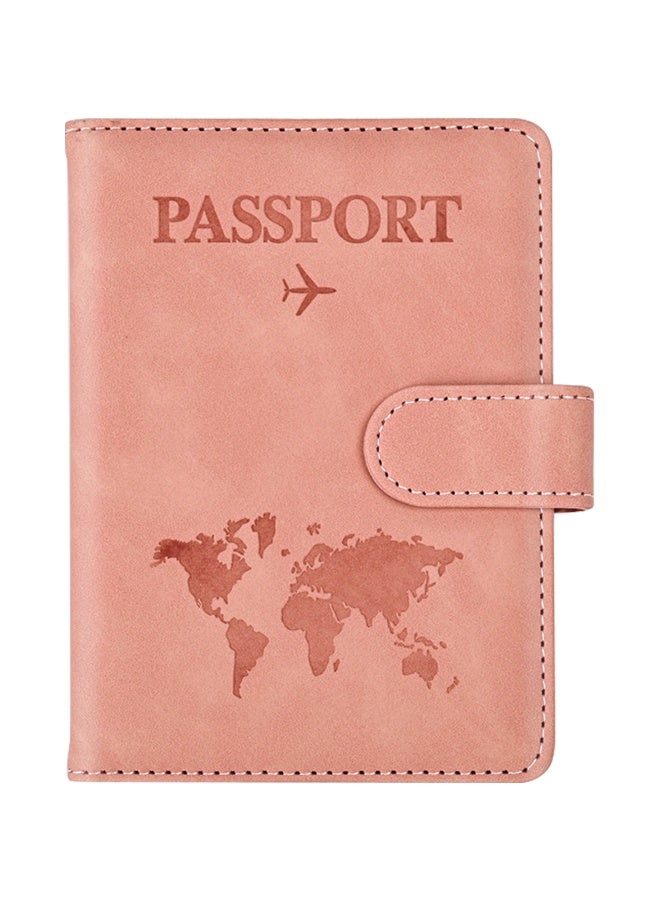 HOME-MART RFID Blocking Passport Cover Wallet Case with Slots for Travel Must Haves Accessories, Travelling Passport Holder for ID, Credit, Business Cards, and Boarding Passes Pink