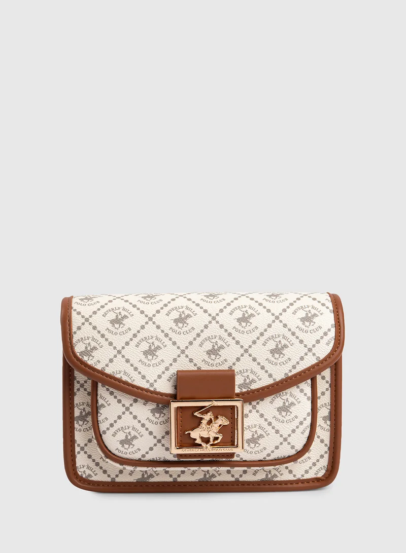 BEVERLY HILLS POLO CLUB Logo Printed Crossbody Bag