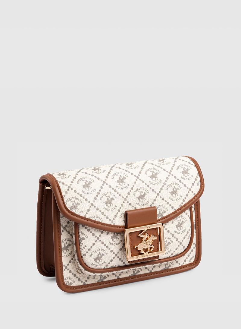 بيفرلي هيلز بولو كلوب حقيبة كروس بودي بطبعة شعار - Image 3