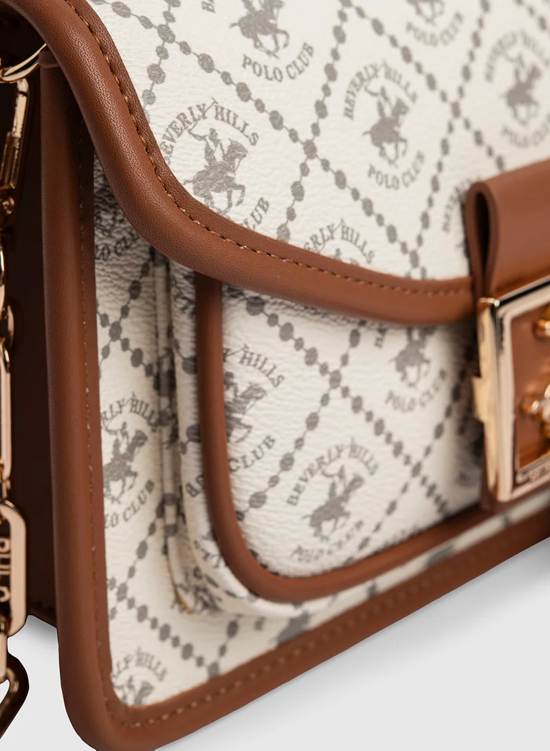 BEVERLY HILLS POLO CLUB Logo Printed Crossbody Bag