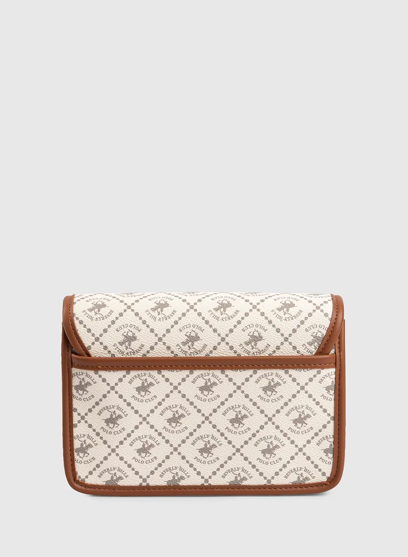 BEVERLY HILLS POLO CLUB Logo Printed Crossbody Bag