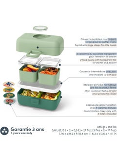 monbento monbento - Kids Lunch Box MB Tresor Green Forest - Cute Bento Box with 3 Compartments - Ideal for Lunches or Snacks at School/Park - BPA Free - Food Grade Safe - Green  - Image 2