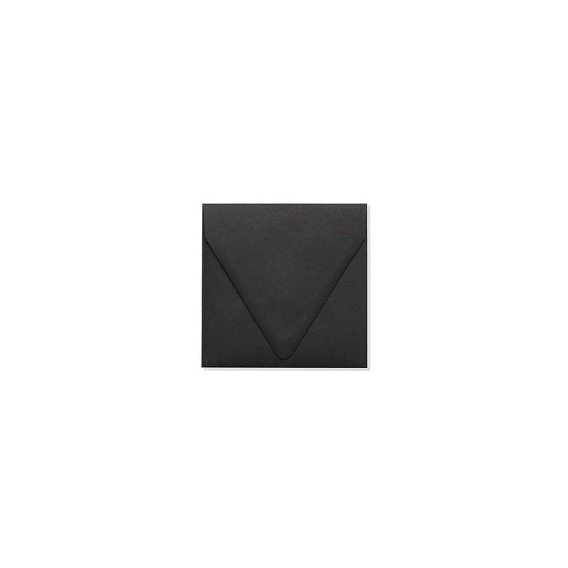 LUXPaper Square Contour Flap Invitation Envelopes | 6 1/2" x 6 1/2" | Midnight Black | 80lb. Text | 50 Qty - Image 2