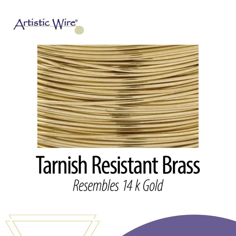 Artistic Wire 28 Gauge Tarnish Resistant Brass Craft Jewelry Wrapping Wire, Gold Color, 15 yd - Image 3