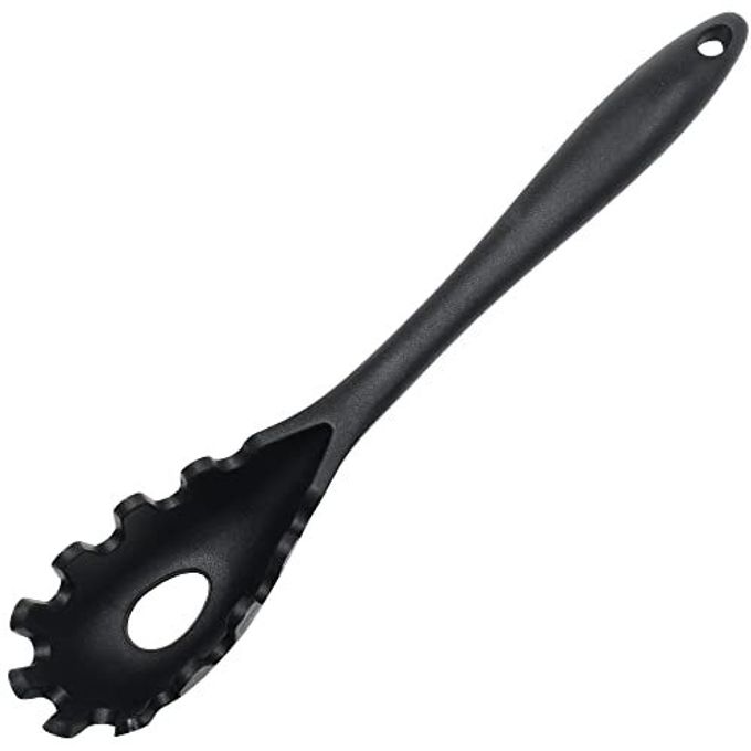 Chef Craft Premium Silicone Spaghetti/Pasta Fork, 11.5 inch, Black - Image 1