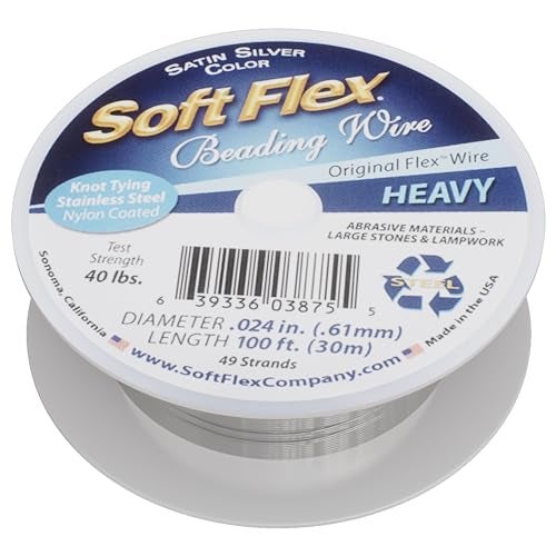 Soft Flex 49 Strand Beading Wire - Heavy 0.24 Diameter - 100 Feet Nylon Design Wire - Image 1
