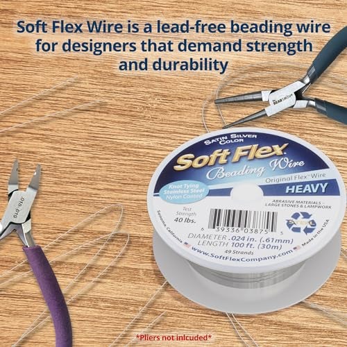 Soft Flex 49 Strand Beading Wire - Heavy 0.24 Diameter - 100 Feet Nylon Design Wire - Image 4