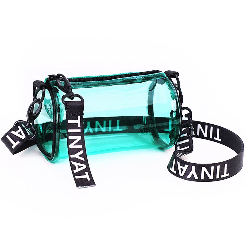 Waterproof PVC Cylinder Crossbody Bag for Women