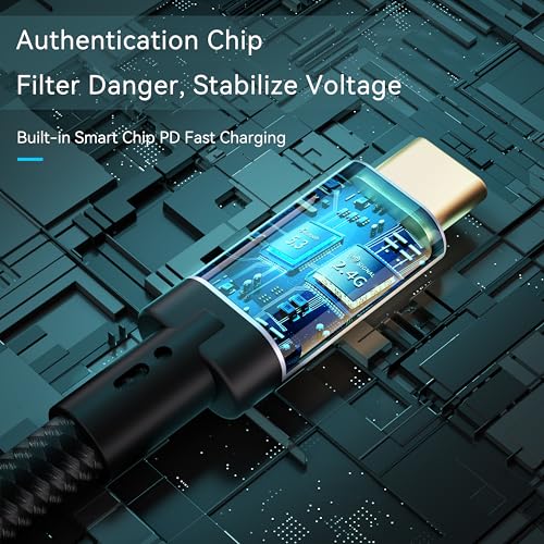 Henrety USB C Cable, USB4 Cable 240W Fast Charging, 40Gbps Data Transfer, 8K Video, Thunderbolt 4/3 Compatible, USB-C for iPhone 16, iPad, MacBook, Galaxy, Tablets & Laptops (1.64Ft) - Image 2