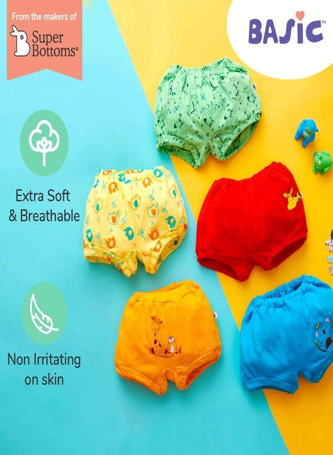 superbottoms Basic™ Bloomer| Unisex, 100% Pure Cotton Innerwear | Breathable & Soft Underwear | Baby Bloomers for 3y - 4y | Wonder Wild I Pack of 10 - Image 4