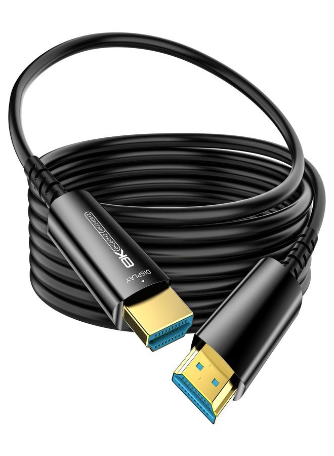 DGHUMEN Fiber Optic HDMI Cable 50 FT, 8K Thin HDMI 2.1 Cable, HDMI Cord 48Gbps Ultra High Speed, 8K@60Hz 4K@240Hz, Dynamic HDR, eARC, HDCP 2.2&2.3, 3D, Compatible for PS4/5/Xbox/TV//Monitor/Projector - Image 1