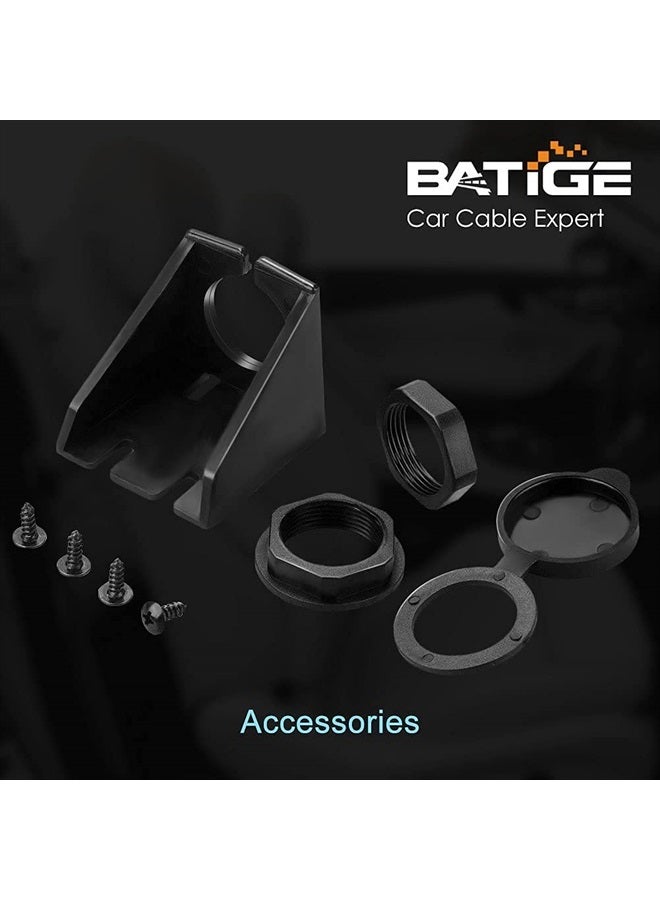 BATIGE Type C 3.1 and USB 3.0 Car Mount Flush Cable Male to Female Waterproof Extension for Car Truck Boat Motorcycle Dashboard Panel - 3ft - Image 5