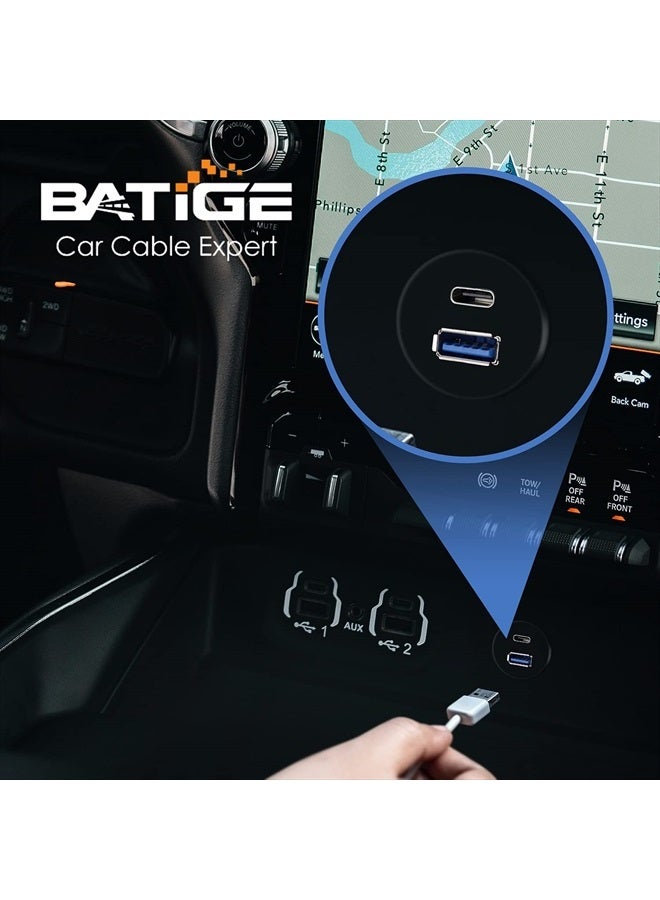 BATIGE Type C 3.1 and USB 3.0 Car Mount Flush Cable Male to Female Waterproof Extension for Car Truck Boat Motorcycle Dashboard Panel - 3ft - Image 2