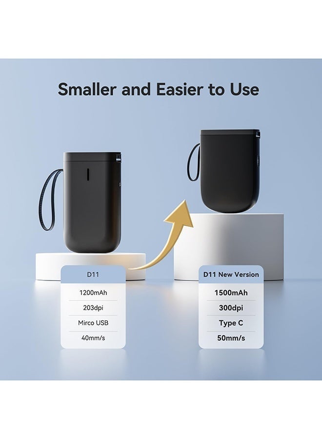 NIIMBOT D11 Portable Thermal Label Maker, Bluetooth Connection, iOS and Android Compatible, Rechargeable,1500 mAh Battery,USB-C,Clothing,Jewelery,Home,Kitchen, Barcode,Support English and Arabic - Image 3