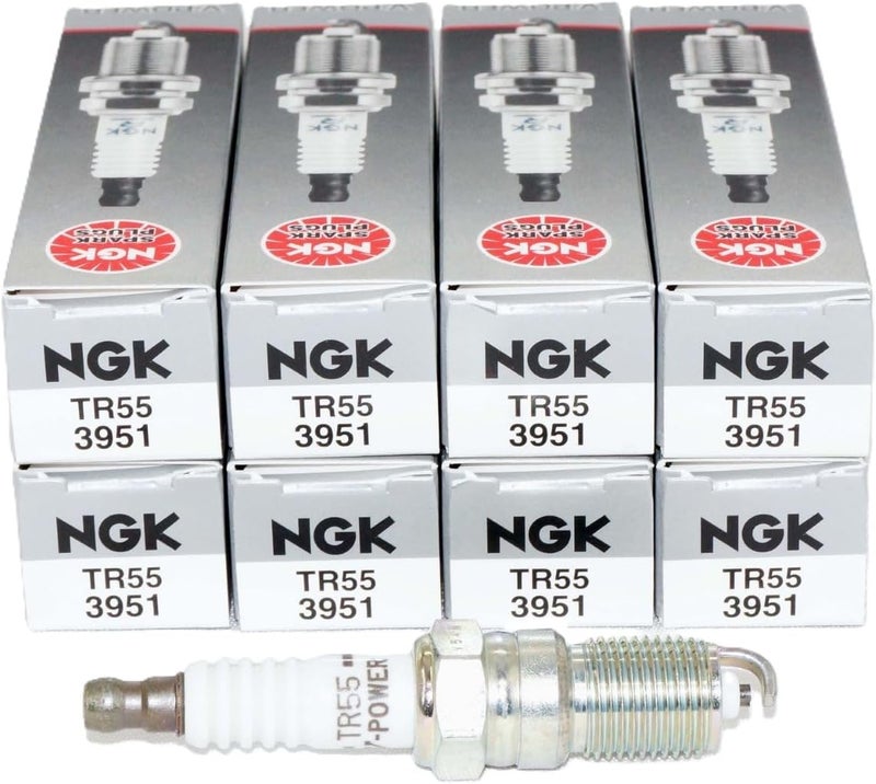 NGK 3951 Pack of 8 Spark Plugs (TR55) - Image 1