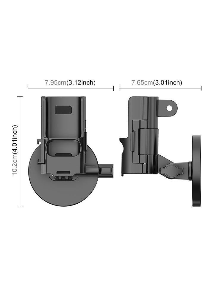 PULUZ - PULUZ Magnetic Mount Stand For DJI OSMO Pocket 3, Pocket3 Protective Frame and Adjustable Base Magnet Suction Case Holder on Desktop, Vertical Surface, Quick Fixation - Image 1