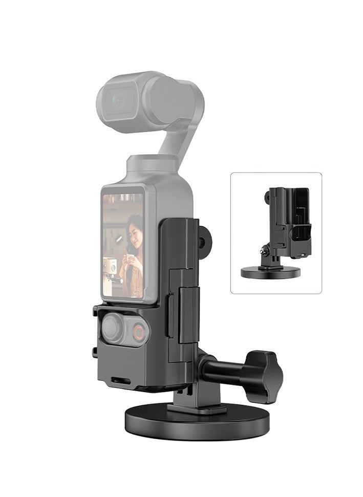 PULUZ PULUZ Magnetic Mount Stand For DJI OSMO Pocket 3, Pocket3 Protective Frame and Adjustable Base Magnet Suction Case Holder on Desktop, Vertical Surface, Quick Fixation  - Image 1