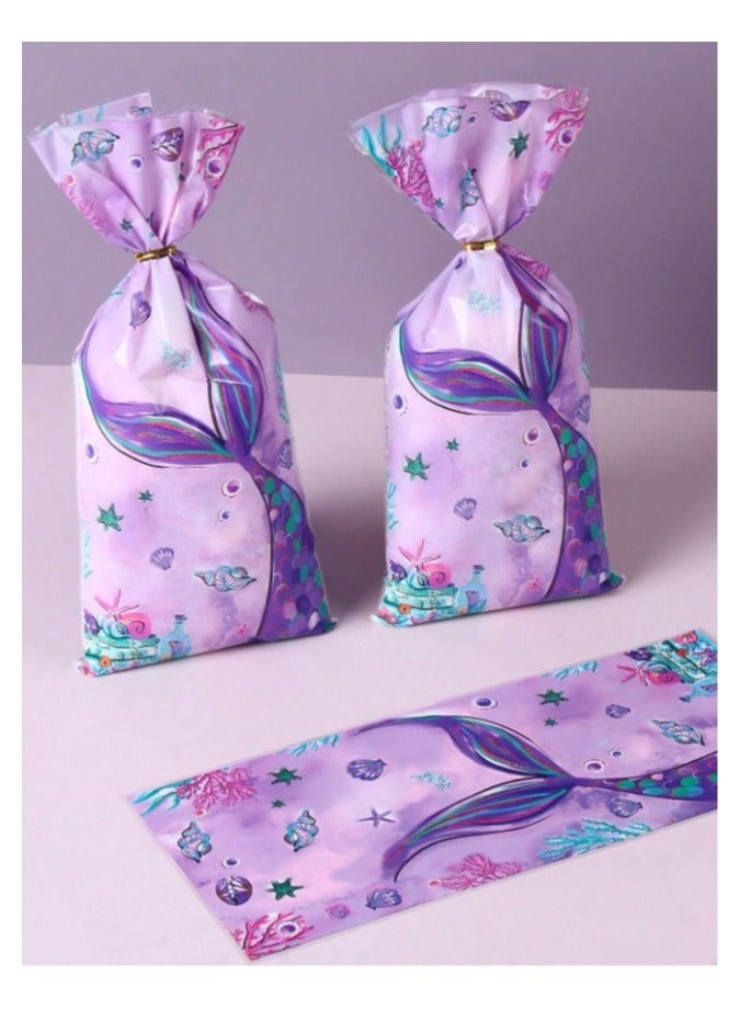 توزيعات العيد أكياس توزيعات العيد بلاستيكية لتوزيعات الهدايا و الحلوى للاحتفال بالعيد ، أعياد الميلاد وحفلات استقبال المولود الجديد 25 قطعة بشرائط ذهبية - Image 2