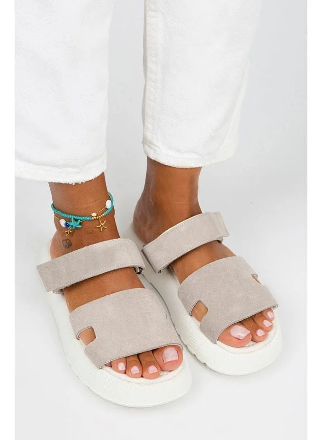 Manijero  Seina Women's Genuine Leather strap Beige - White Slip-On. for Women | Best Price UAE