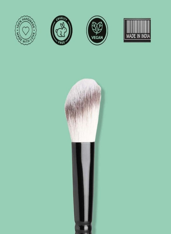 Cuffs N Lashes F012 Powder Contour Brush | High Performance Makeup Brush with Ultra-Soft Bristles | Handmade in India | Cruelty-Free &Ethical | Professional Face Sculpting &Blending Tool - Image 4