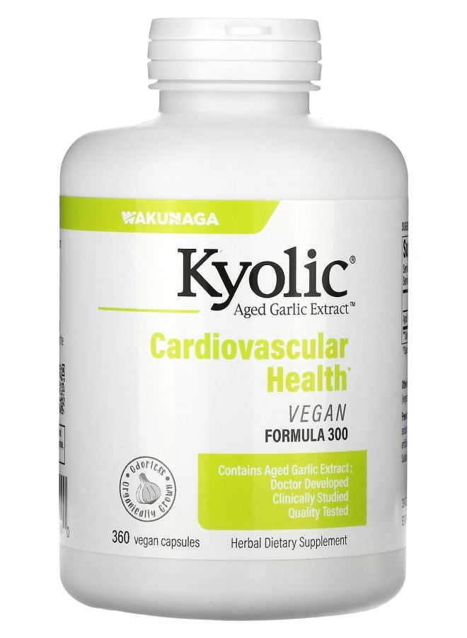 kyolic Aged Garlic Extract Cardiovascular Health Vegan Formula 300 360 Vegan Capsules