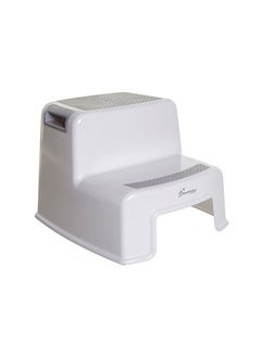 dreambaby 2-UP Toddler Step Stool, Slip Resistant - White And Grey  - Image 1