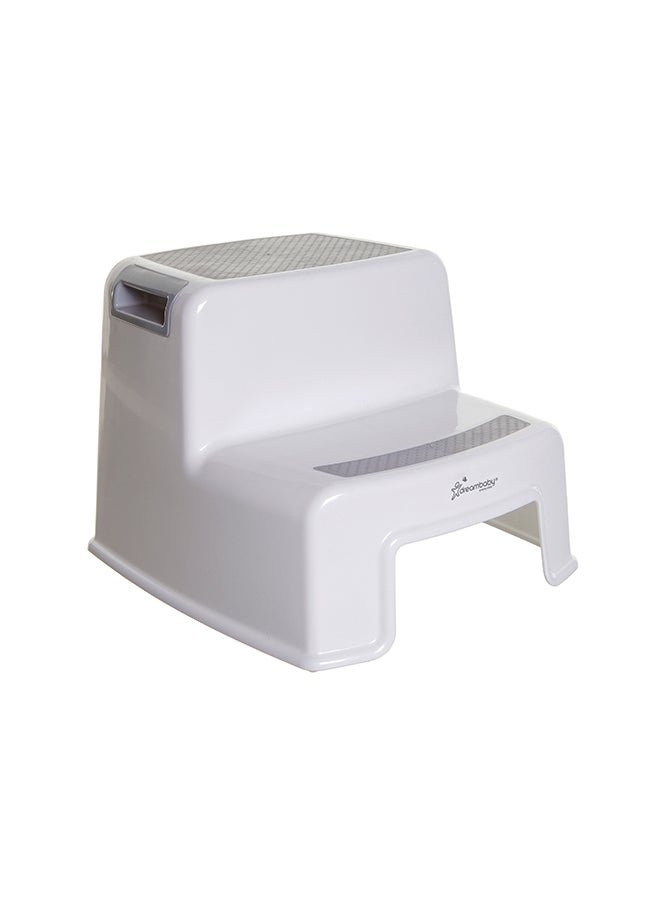dreambaby - 2-UP Toddler Step Stool, Slip Resistant - White And Grey - Image 1