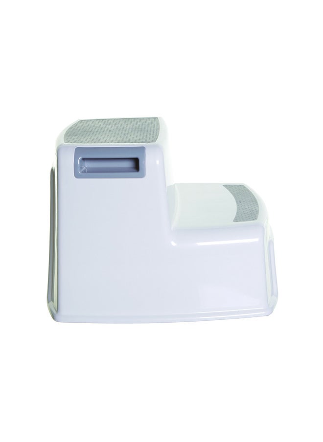 dreambaby - 2-UP Toddler Step Stool, Slip Resistant - White And Grey - Image 1