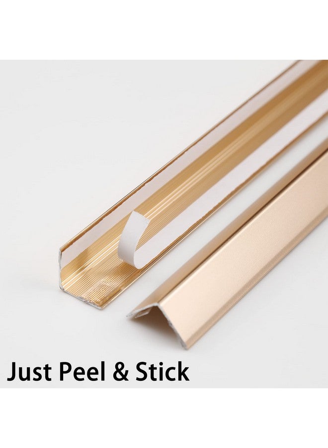 Trimold Aluminum Peel and Stick L Molding Corner Guards with 90° Angle for Wall Door Frame Cabinet Baseboard Protection and Decoration, 35.4in x 0.8in (3Pcs) - Image 2