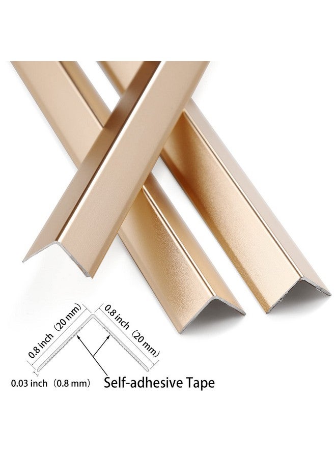 Trimold Aluminum Peel and Stick L Molding Corner Guards with 90° Angle for Wall Door Frame Cabinet Baseboard Protection and Decoration, 35.4in x 0.8in (3Pcs) - Image 4