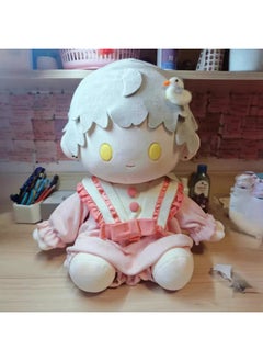 20cm Baby Clothes Two-Dimensional One-Piece 40cm Baby Clothes Cotton Clothes Love Of Light And Night Sitting Posture Changing Pajamas Skirt-Specification:40CM-Color:Pink Bow Baby Clothes [doll Not Included]