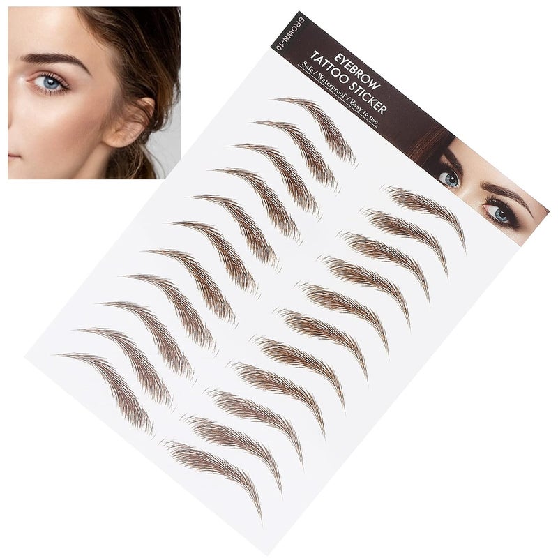 and Lifelike Eyebrow Sticker Professional Eyebrow Sticker Women Eyebrow Transfer Sticker for Onetime UseBROWN10