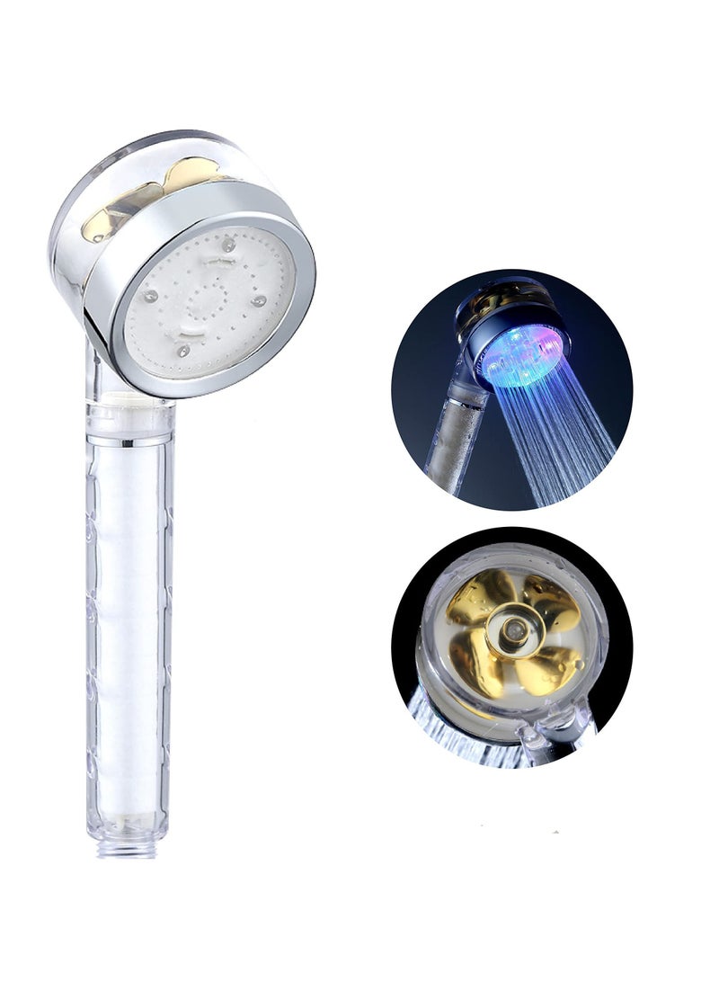 LED Shower Head With Filter, High Pressure Rain Jet, Skin Care handheld head, 7 Color Changing Lights - Image 1
