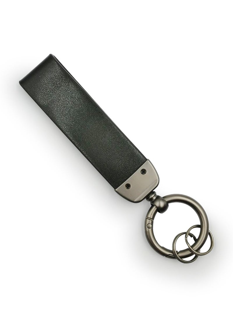 Honda HONDA Super Finish Metal Ring PU Leather Strap Keychain Home Key Chain Car Keychain  - Image 2
