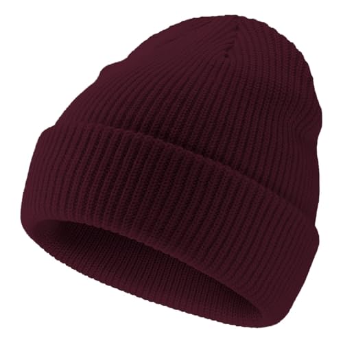 NORTHWIND Winter Cap for Men, Winter Cap for Women, Beanie Cap for Men, Woolen Cap for Man, Woolen Cap for Women, Beanie Cap for Woman, Winter wear (Wine) - Image 1