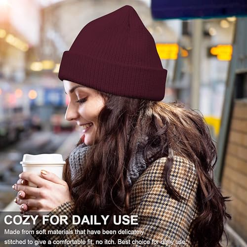 NORTHWIND Winter Cap for Men, Winter Cap for Women, Beanie Cap for Men, Woolen Cap for Man, Woolen Cap for Women, Beanie Cap for Woman, Winter wear (Wine) - Image 3