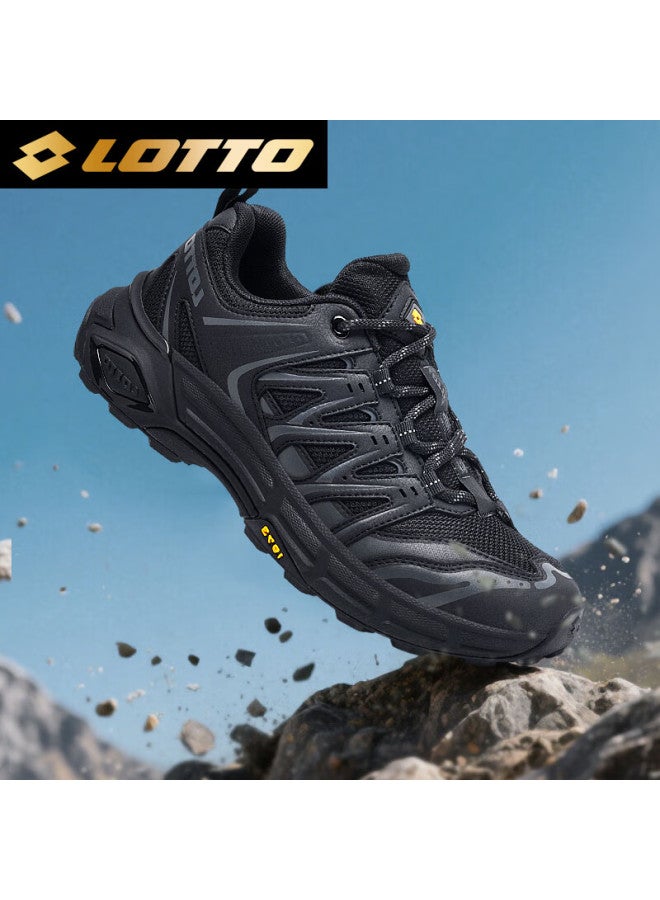 Lotto Women's Couple Running Shoes Outdoor Hiking Trail Shock Absorption Non-slip Sports Shoes 939 Black Size 38 - Image 1