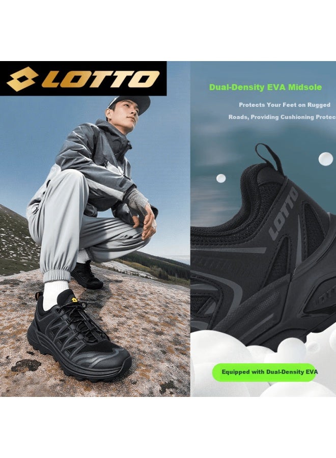 Lotto Women's Couple Running Shoes Outdoor Hiking Trail Shock Absorption Non-slip Sports Shoes 939 Black Size 38 - Image 2